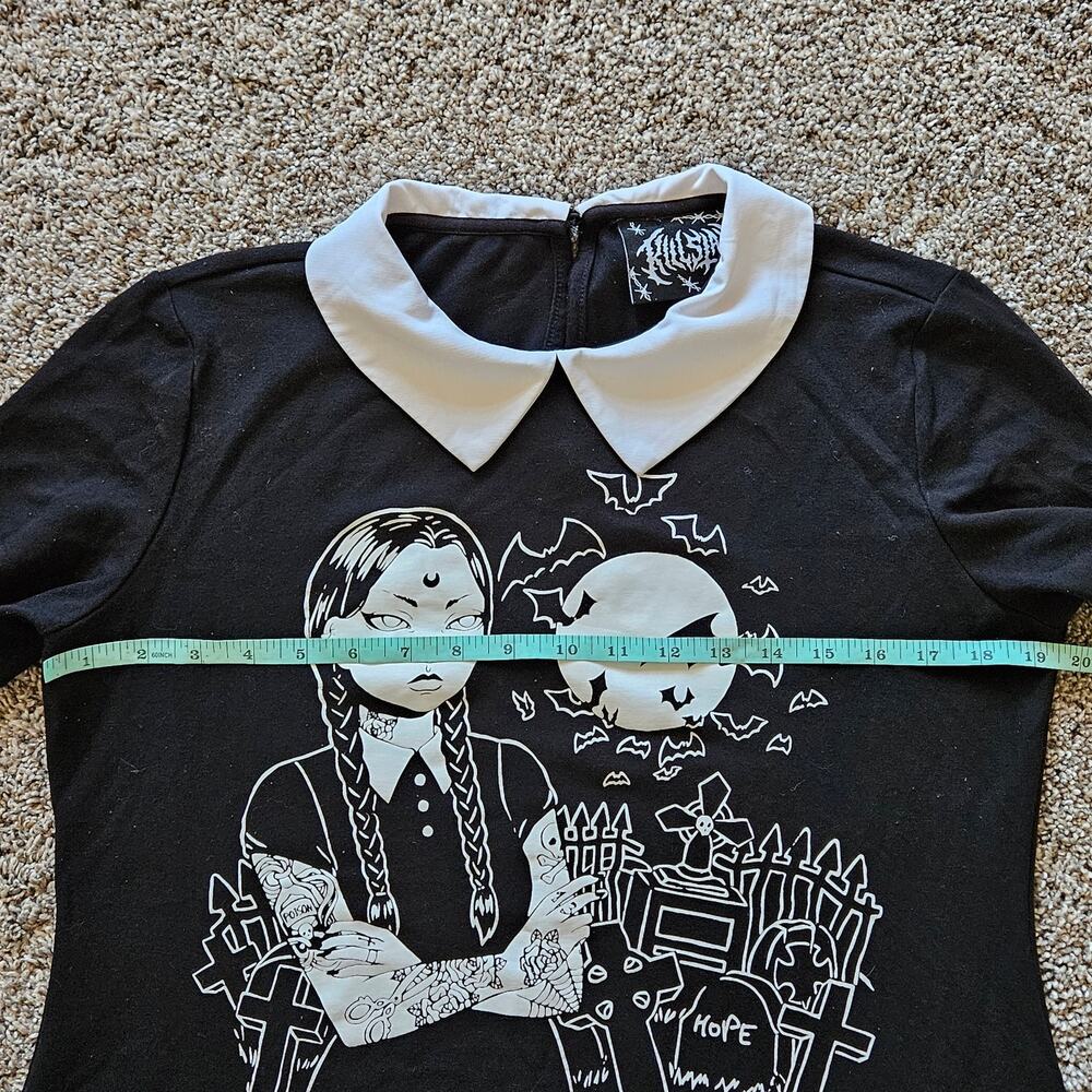 Killstar Dress Womens Size XL Collar Long Sleeve Goth Witchy Wednesday Addams - Picture 3 of 11